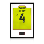 Liam Kelly Match-Worn & Signed Rotherham United Shirt Premium Frame