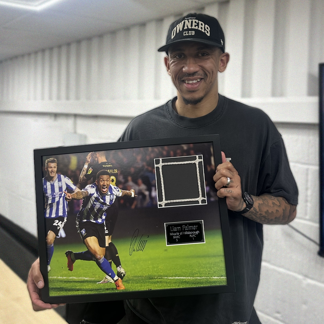 Liam Palmer Signed & Miracle Of Hillsborough Game Used Net Compact Frame (Limited Edition/500)