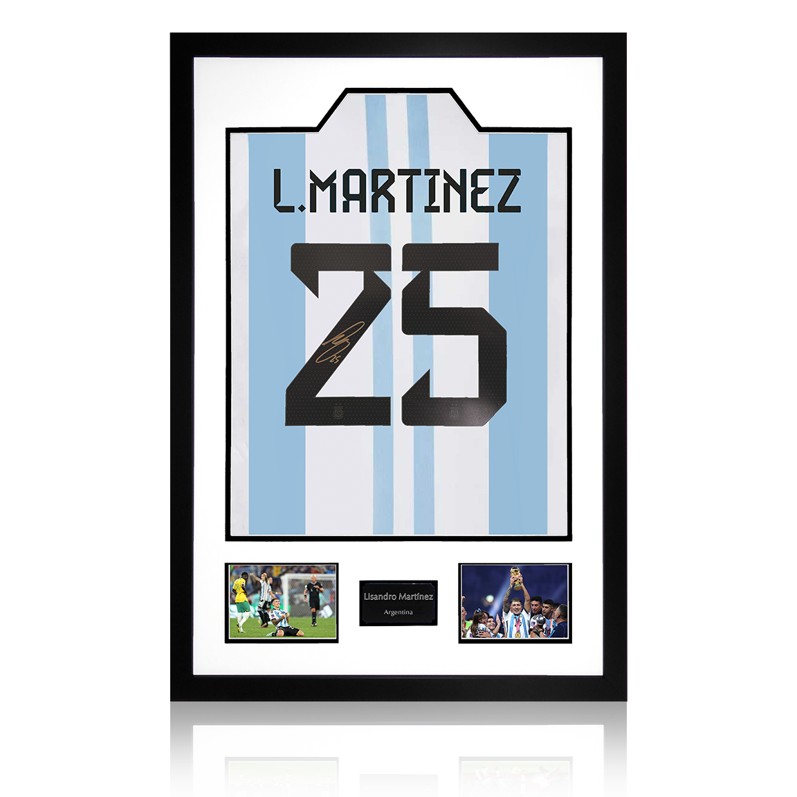 Lisandro Martínez Signed Argentina Premium Frame