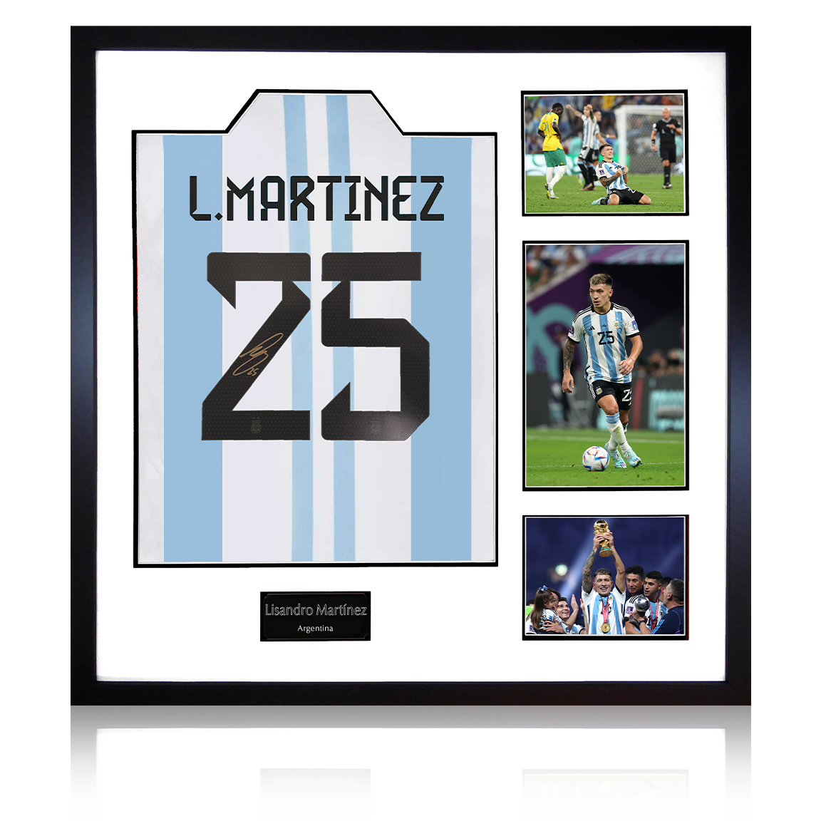 Lisandro Martínez Signed Argentina Elite Frame