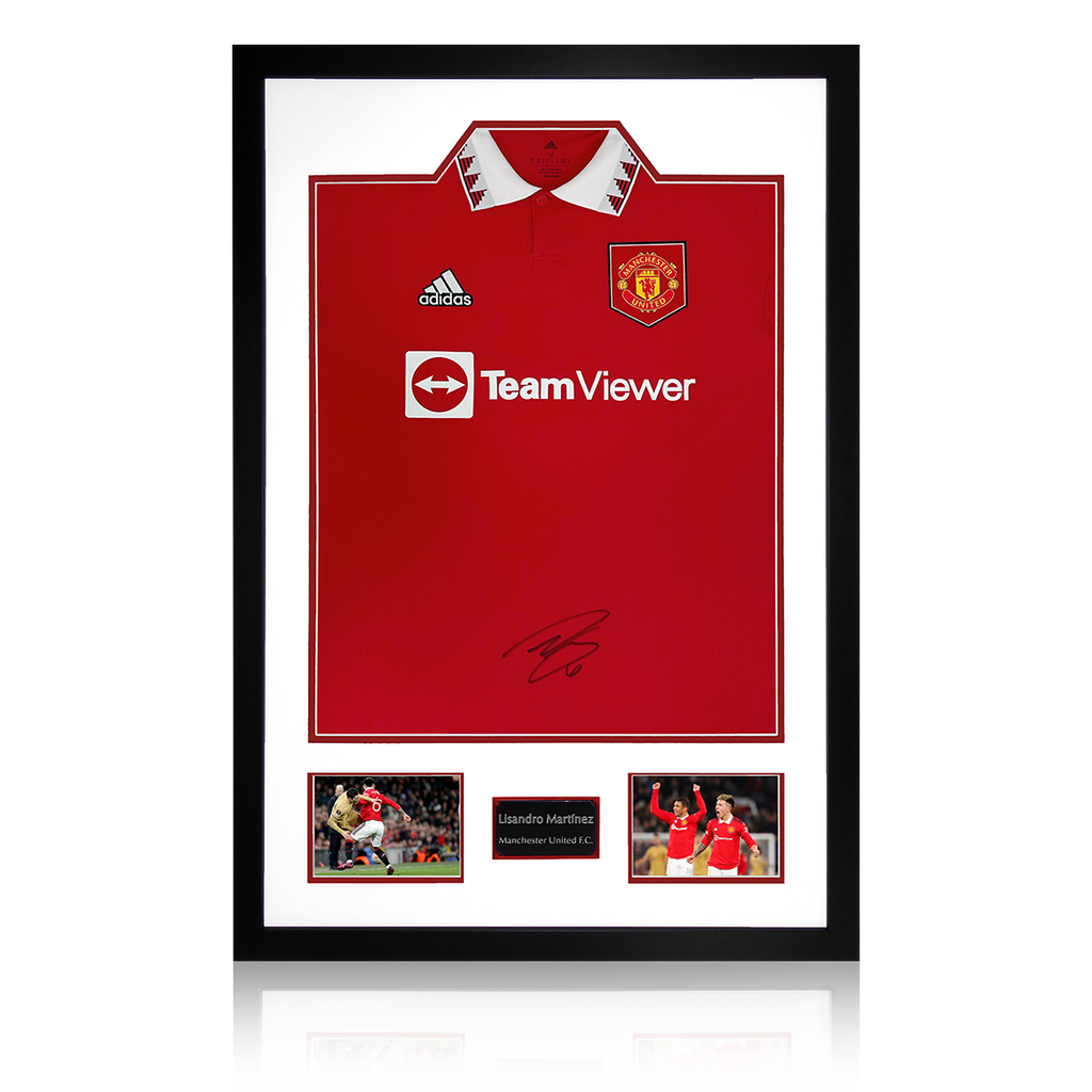 Lisandro Martínez Front Signed United Premium Frame.