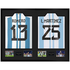 Cristian Romero & Lisandro Martínez Signed Argentina Ultra Premium Frame