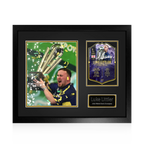 Luke Littler Signed Ultimate Darts World Champion Card Deluxe Mount Frame