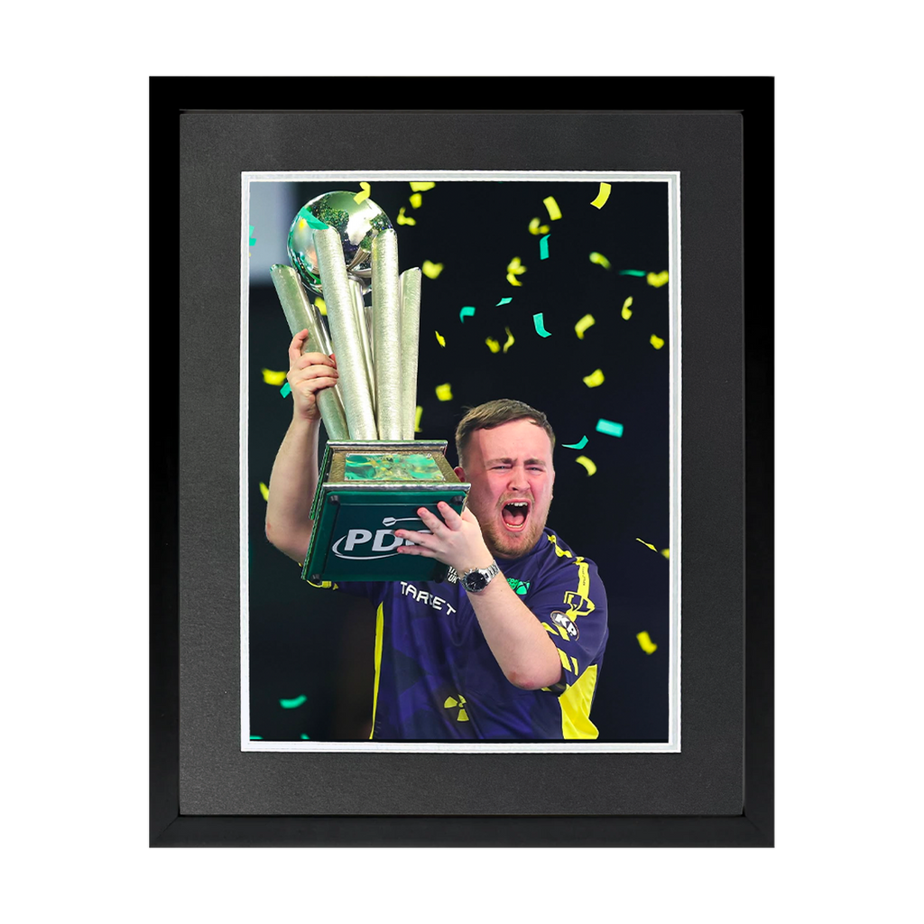 Pre-Order Luke Littler Signed 2025 World Champion Image Deluxe Mount Frame