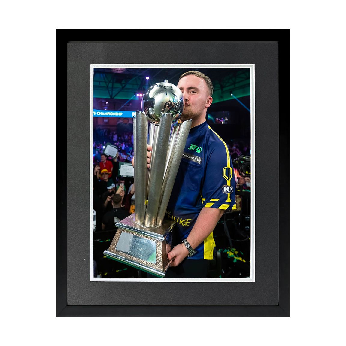 Pre-Order Luke Littler Signed 2025 World Champion Image Deluxe Mount Frame