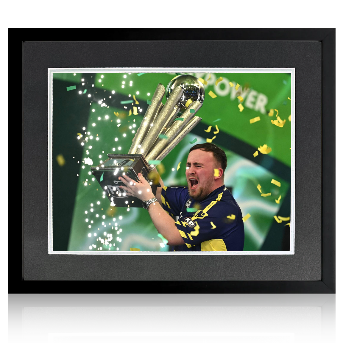 Pre-Order Luke Littler Signed 2025 World Champion Image Deluxe Mount Frame