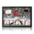 Lou Macari Signed Manchester United Cut Iconic Frame