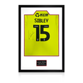 Louie Sibley Match-Worn & Signed Rotherham United Shirt Premium Frame