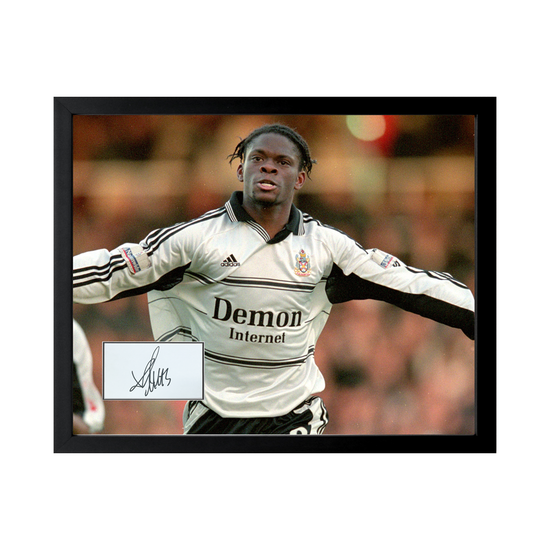 Louis Saha Signed Fulham Cut Deluxe Mount Frame