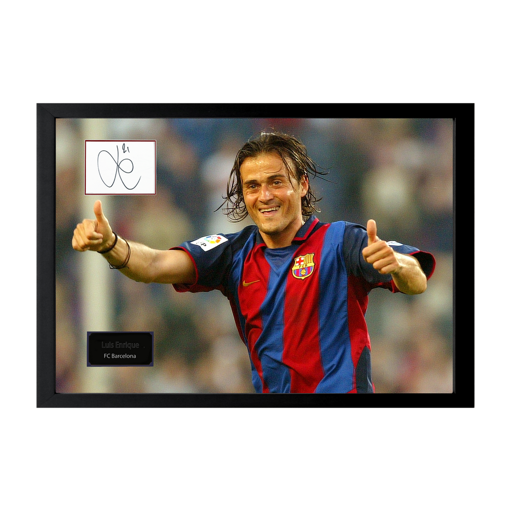 Luis Enrique Signed FC Barcelona Cut Iconic Frame (ACG Cert)