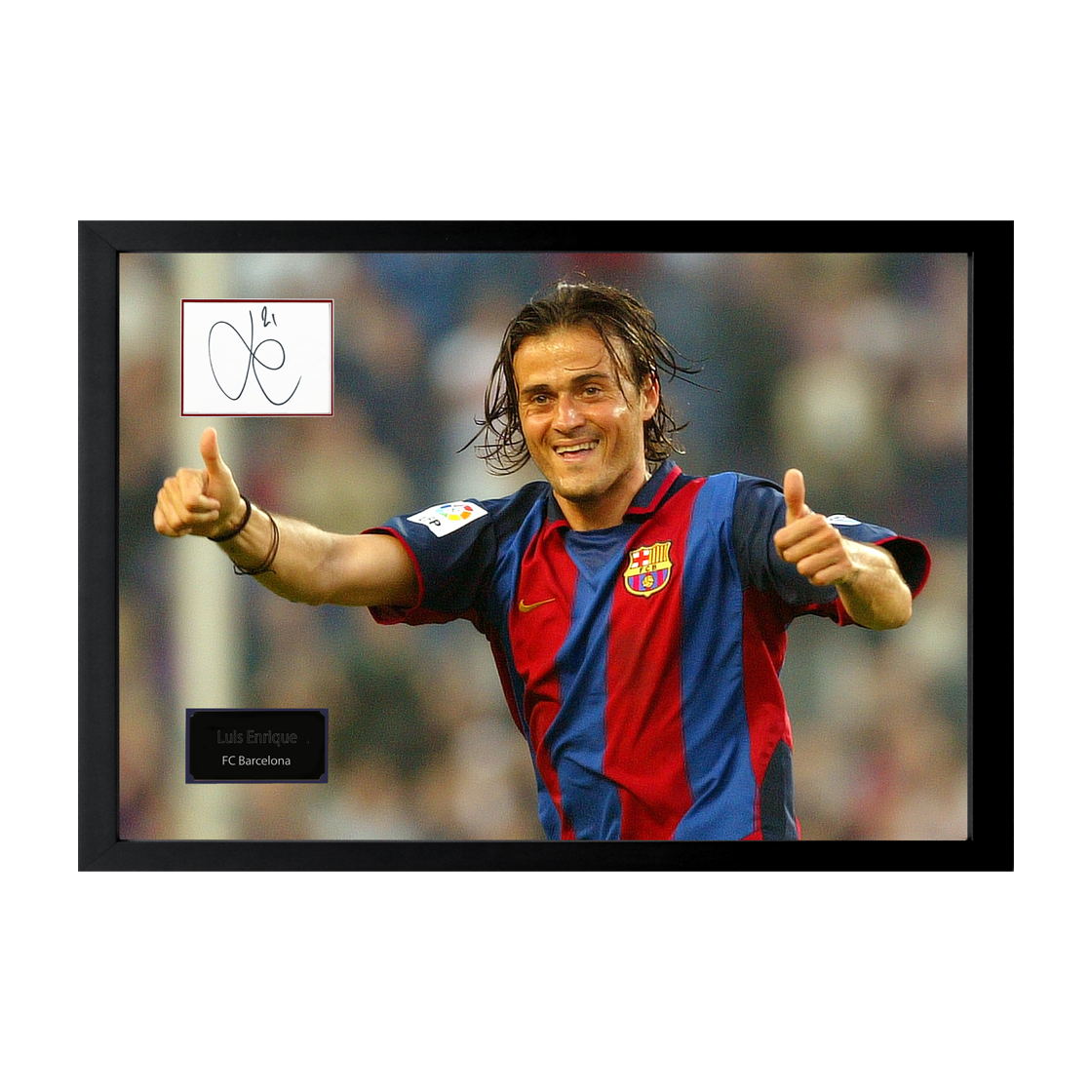 Luis Enrique Signed FC Barcelona Cut Iconic Frame (ACG Cert)