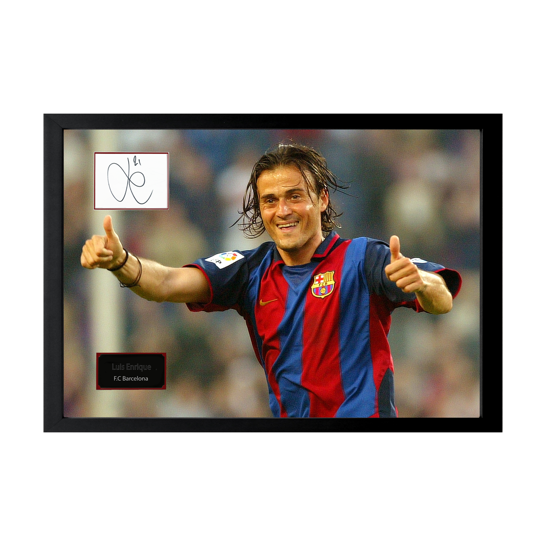 Luis Enrique Signed FC Barcelona Cut Iconic Frame (ACG Cert)