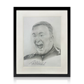 Luke Littler Signed Sketched Image Deluxe Mount Frame