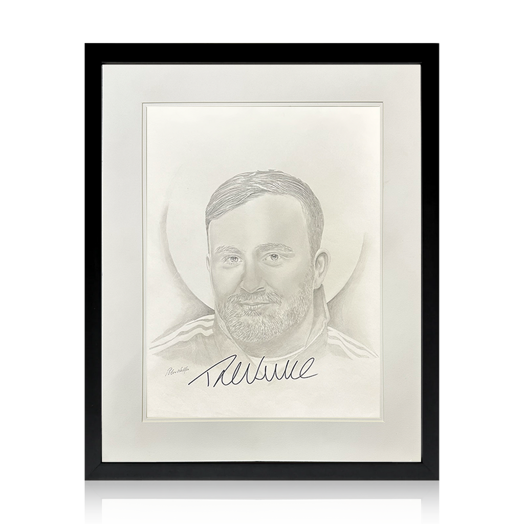 Luke Littler Signed Sketched Image Deluxe Mount Frame