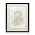 Luke Littler Signed Sketched Image Deluxe Mount Frame