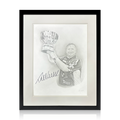 Luke Littler Signed Sketched Image Deluxe Mount Frame