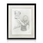 Luke Littler Signed Sketched Image Deluxe Mount Frame