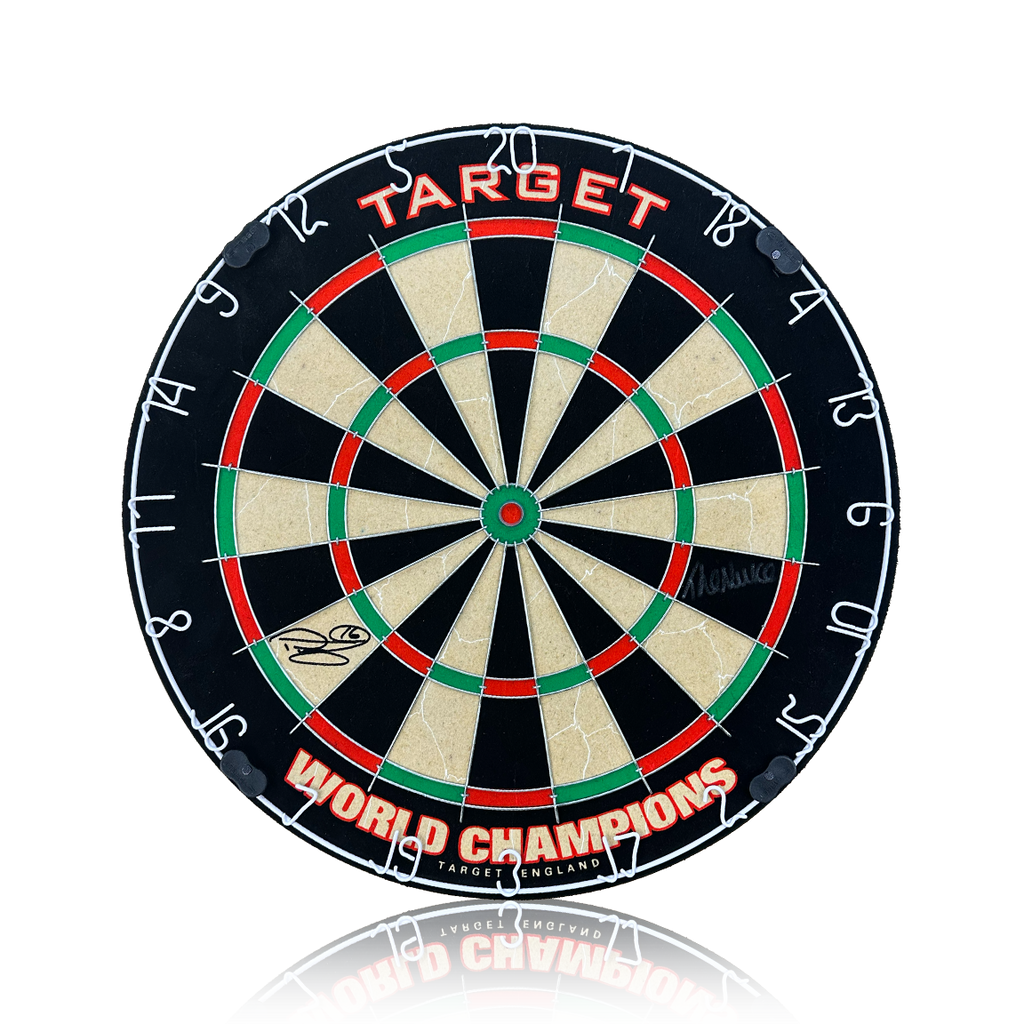 Luke Littler & Phil Taylor Signed Dartboard.