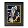 Luke Littler Signed 2025 World Champion Image Deluxe Mount Frame