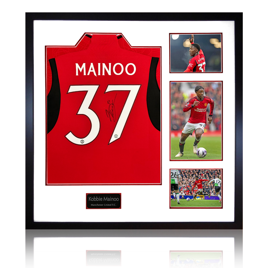 Kobbie Mainoo Signed Manchester United Elite Frame