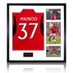 Kobbie Mainoo Signed Manchester United Elite Frame