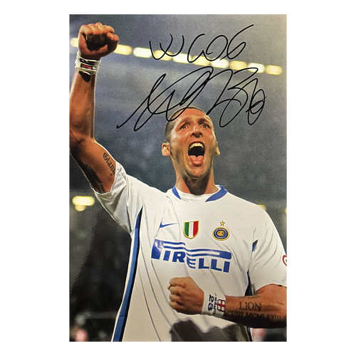 【直筆サイン入り】Marco Materazzi インテル時代 写真 MARCO-MATERAZZI-ITALY-12X8-