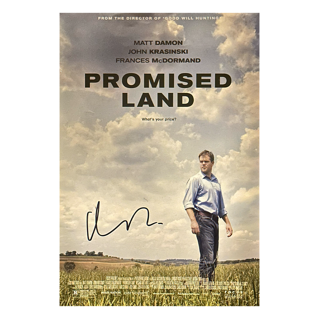 Matt Damon Signed 12x8 Promised Land Image (ACOA)