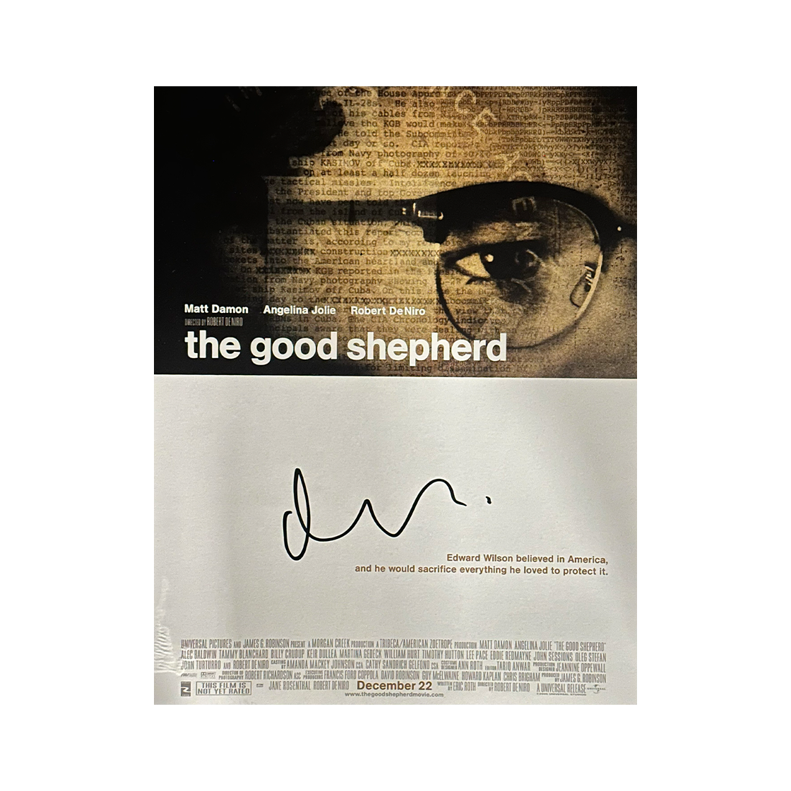 Matt Damon Signed The Good Shepherd 10x8 Image 1 (ACOA)