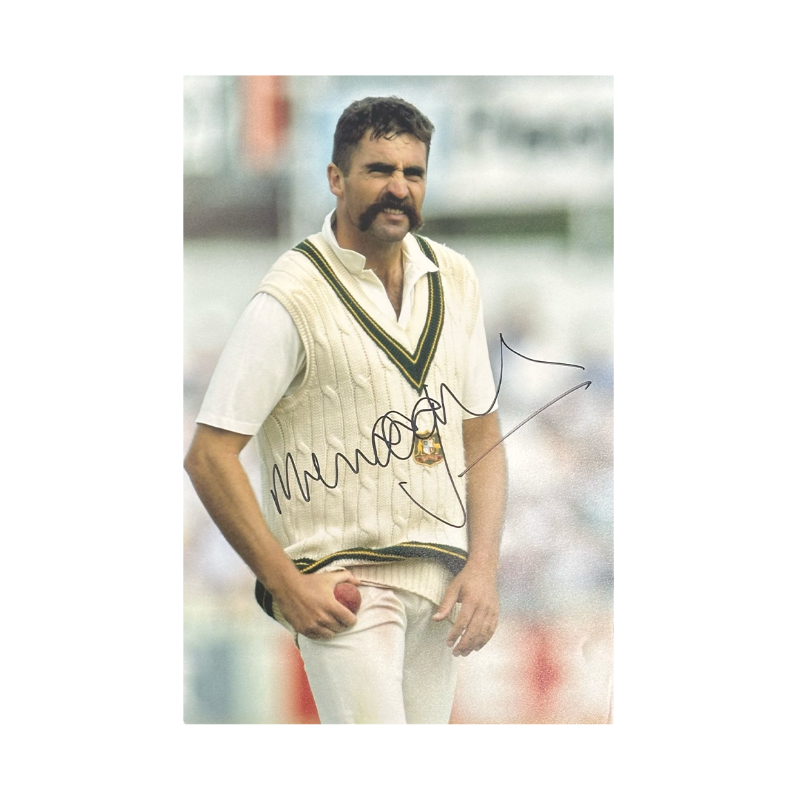 Merv Hughes Signed 12x8 Image #4