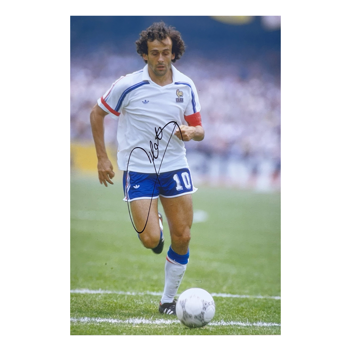 Michel Platini Signed France 10x8 Photo 4