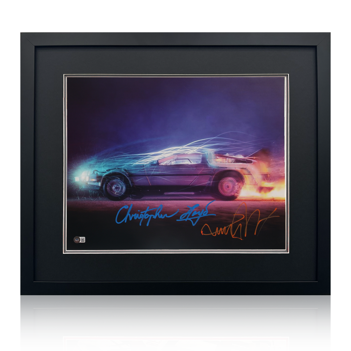 Michael J. Fox & Christopher Lloyd Signed Back to the Future Image Compact Frame (Beckett)