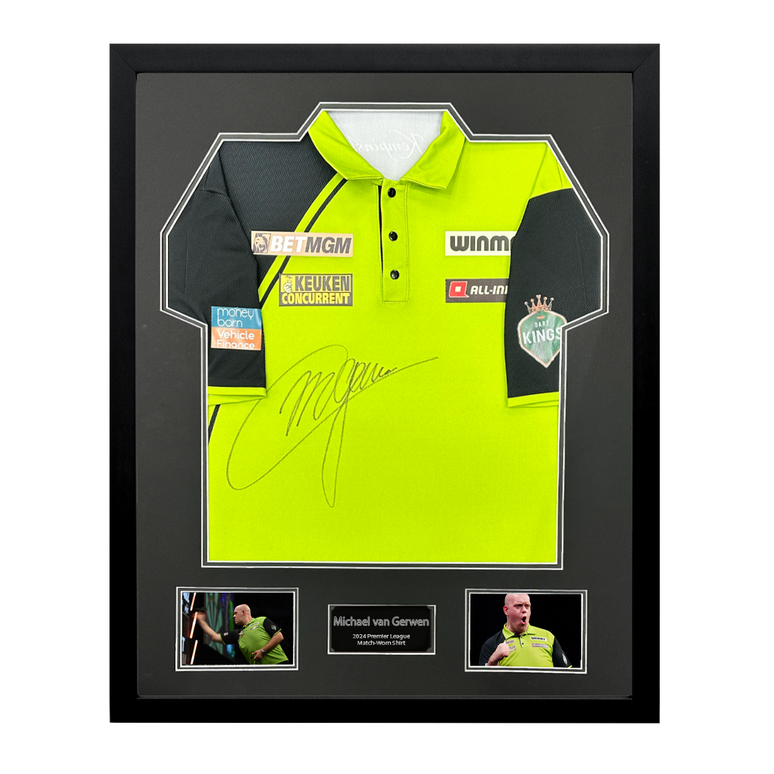 Michael van Gerwen Signed Match-Worn 2024 Premier League Darts Shirt 