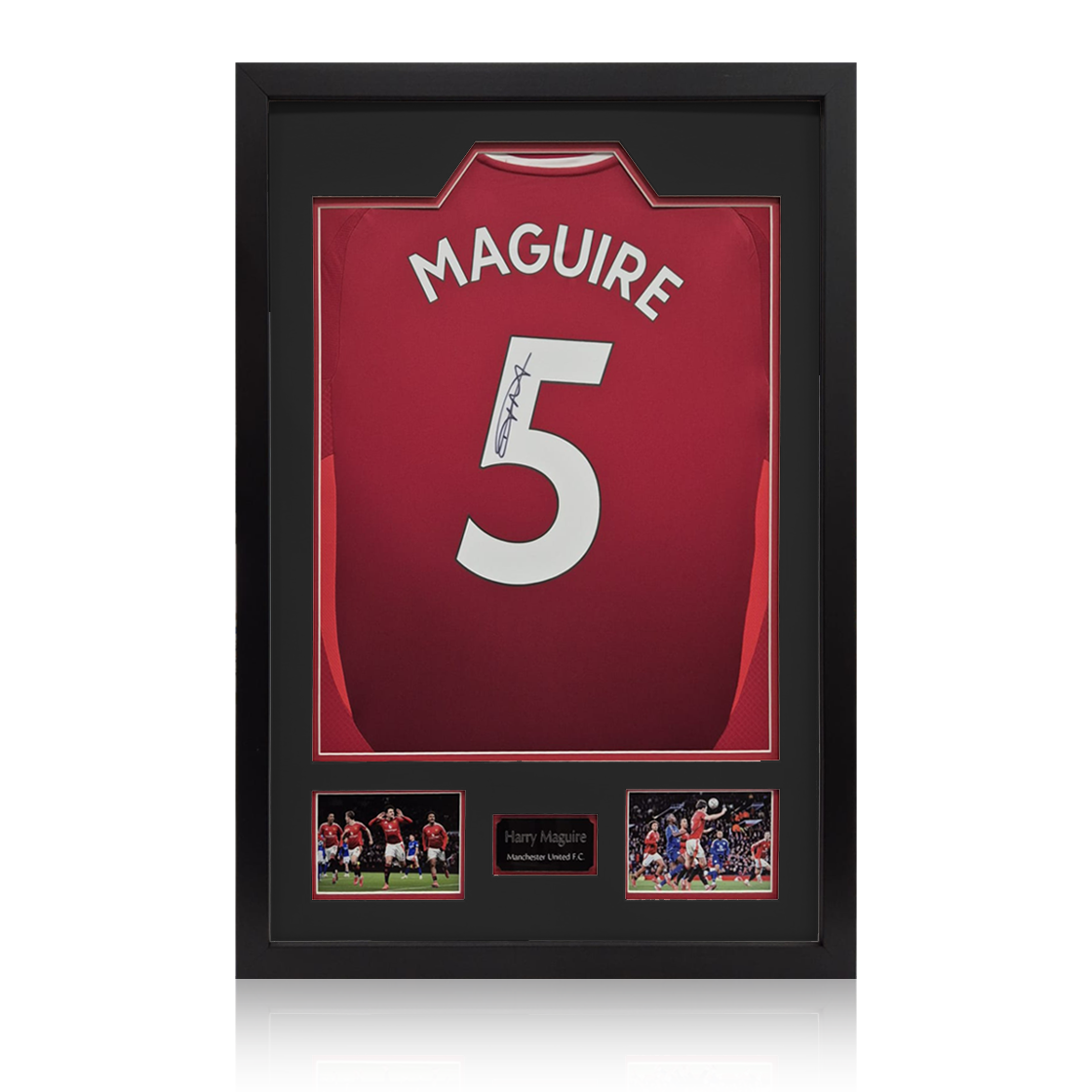 Harry Maguire Signed Manchester United Shirt Premium Frame