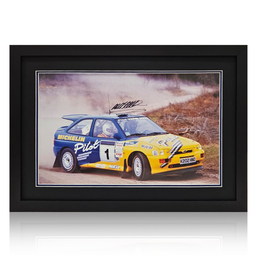 Malcolm Wilson Ford Escort Cosworth Original Signed Rally Poster Display
