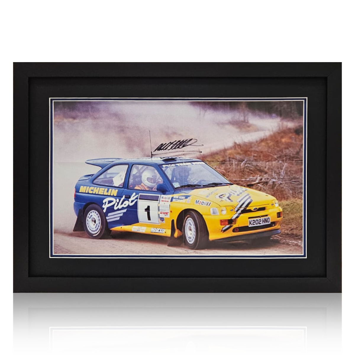 Malcolm Wilson Ford Escort Cosworth Original Signed Rally Poster Display