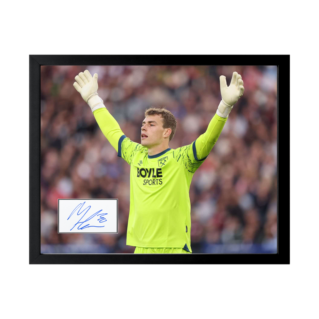 Mads Hermansen Signed West Ham Cut Deluxe Mount Frame