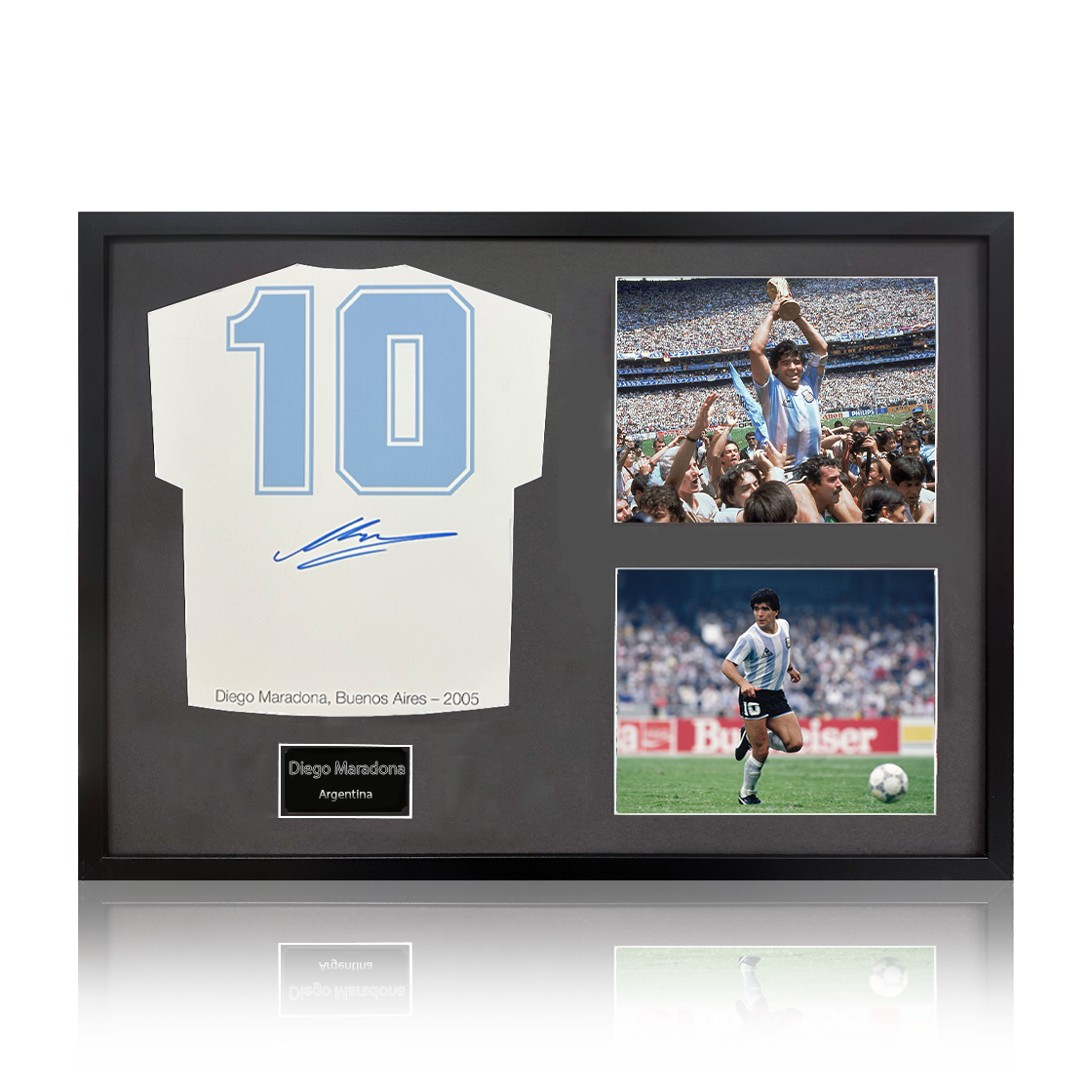 Diego Maradona Signed Cut Classic Frame