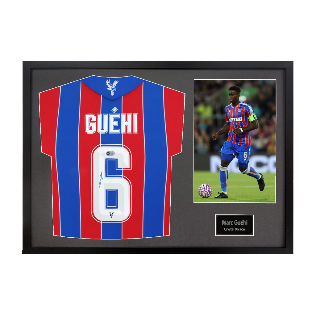 Marc Guéhi Signed Crystal Palace Shirt Classic Frame (ACG Cert)