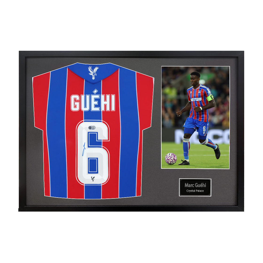Marc Guéhi Signed Crystal Palace Shirt Classic Frame (ACG Cert)
