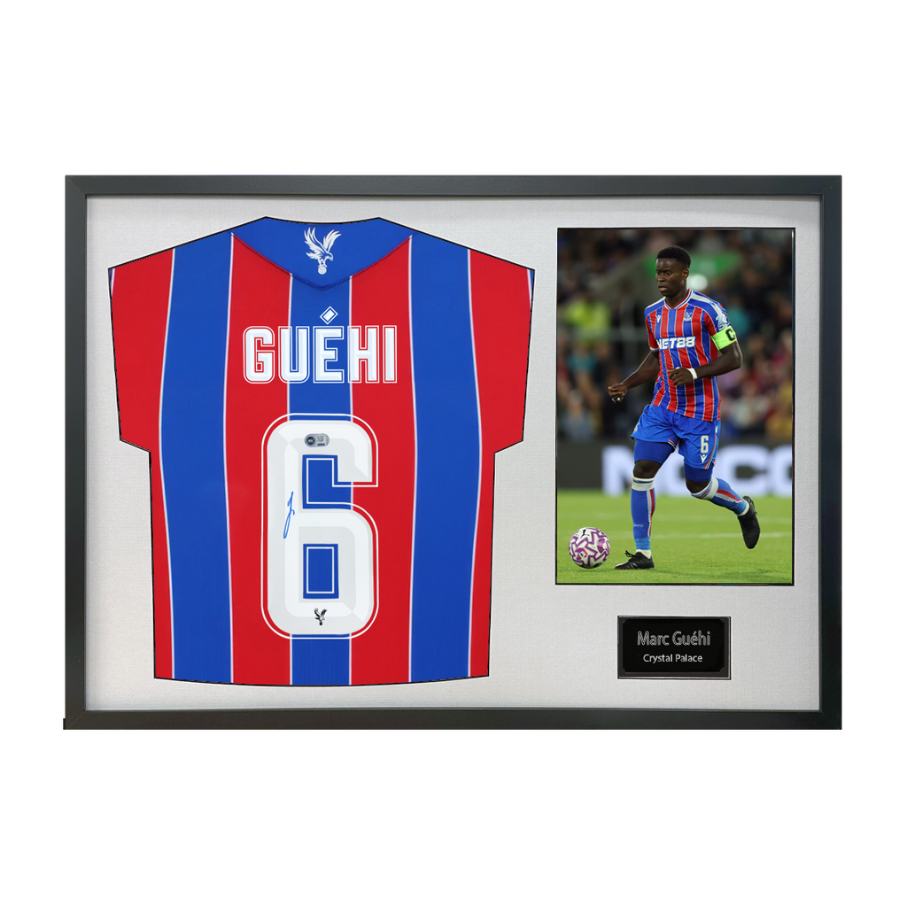 Marc Guéhi Signed Crystal Palace Shirt Classic Frame (ACG Cert)