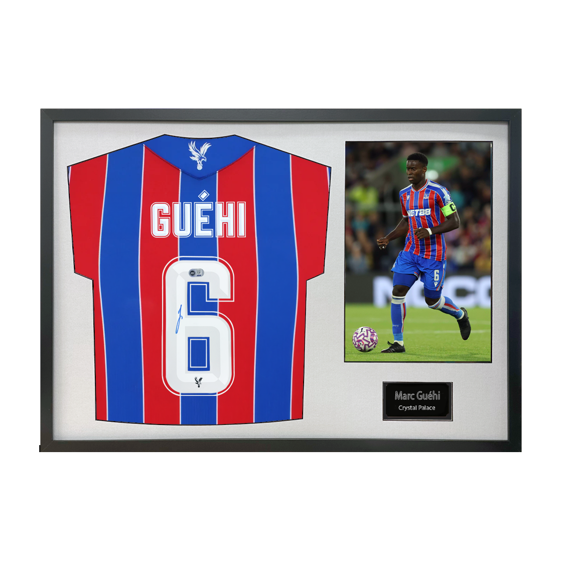 Marc Guéhi Signed Crystal Palace Shirt Classic Frame (ACG Cert)