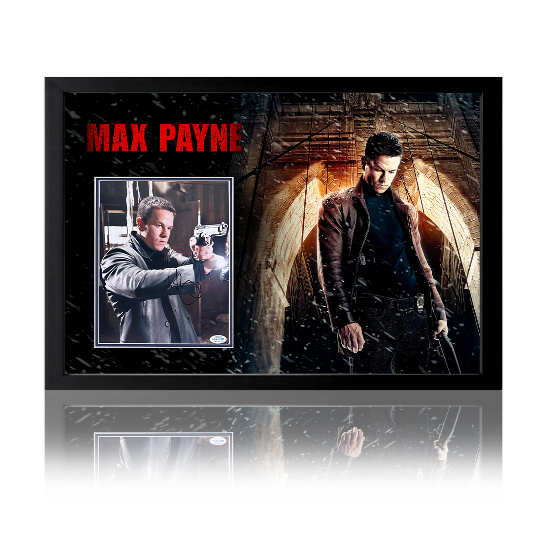 Mark Wahlberg Signed Max Payne Iconic Frame (ACOA)