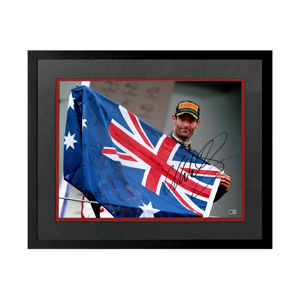 Mark Webber Signed 16x12 Image Deluxe Mount Frame