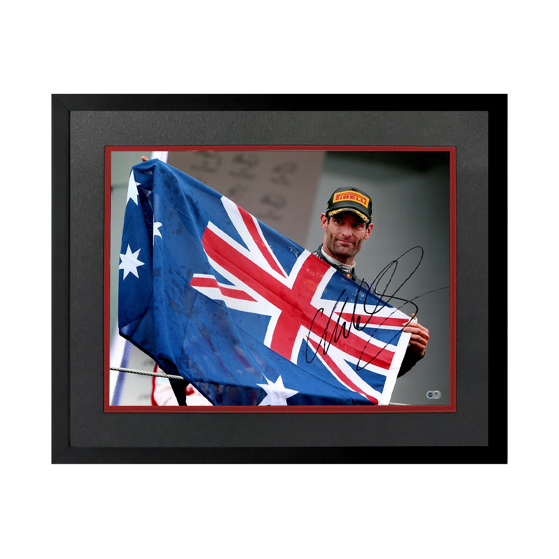 Mark Webber Signed 16x12 Image Deluxe Mount Frame