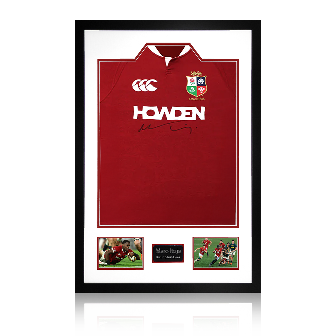 Maro Itoje Signed British & Irish Lions 2025 Shirt Premium Frame