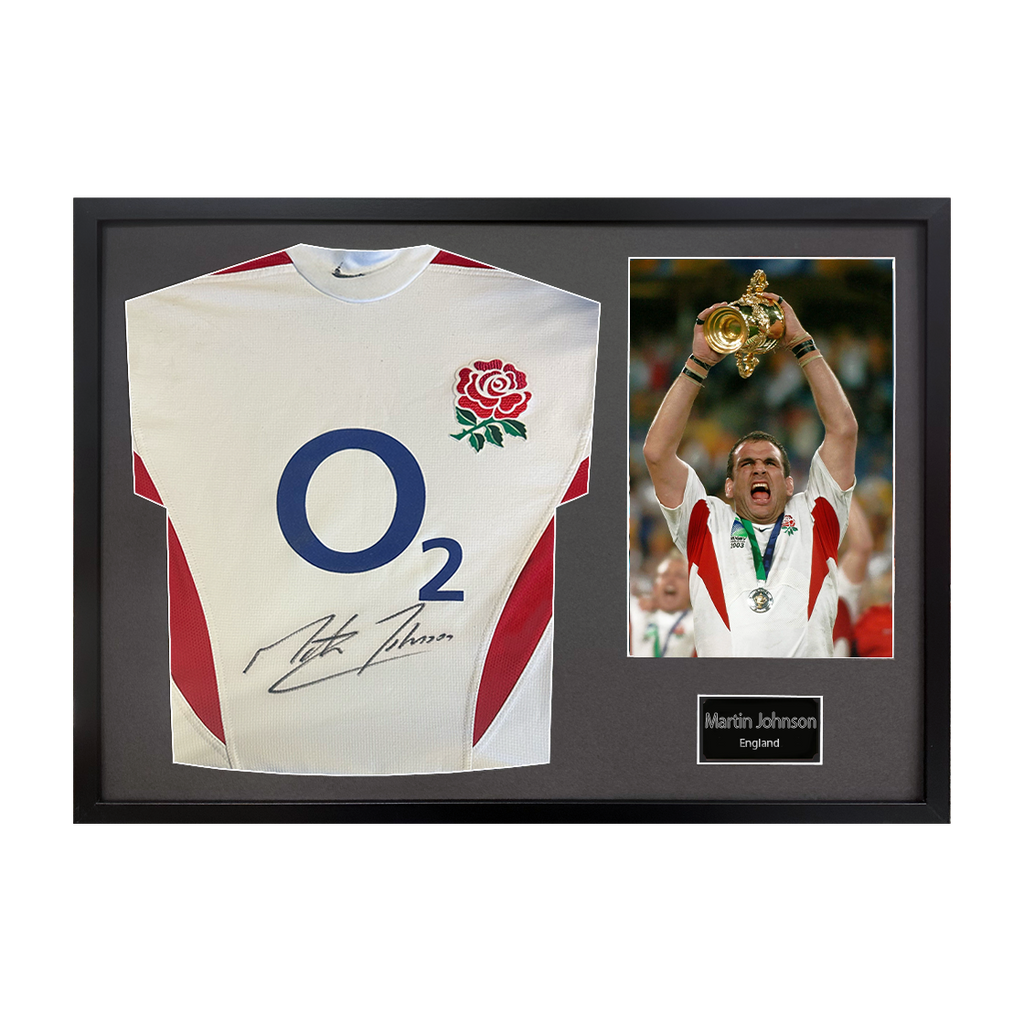 Martin Johnson Signed England Shirt Classic Frame