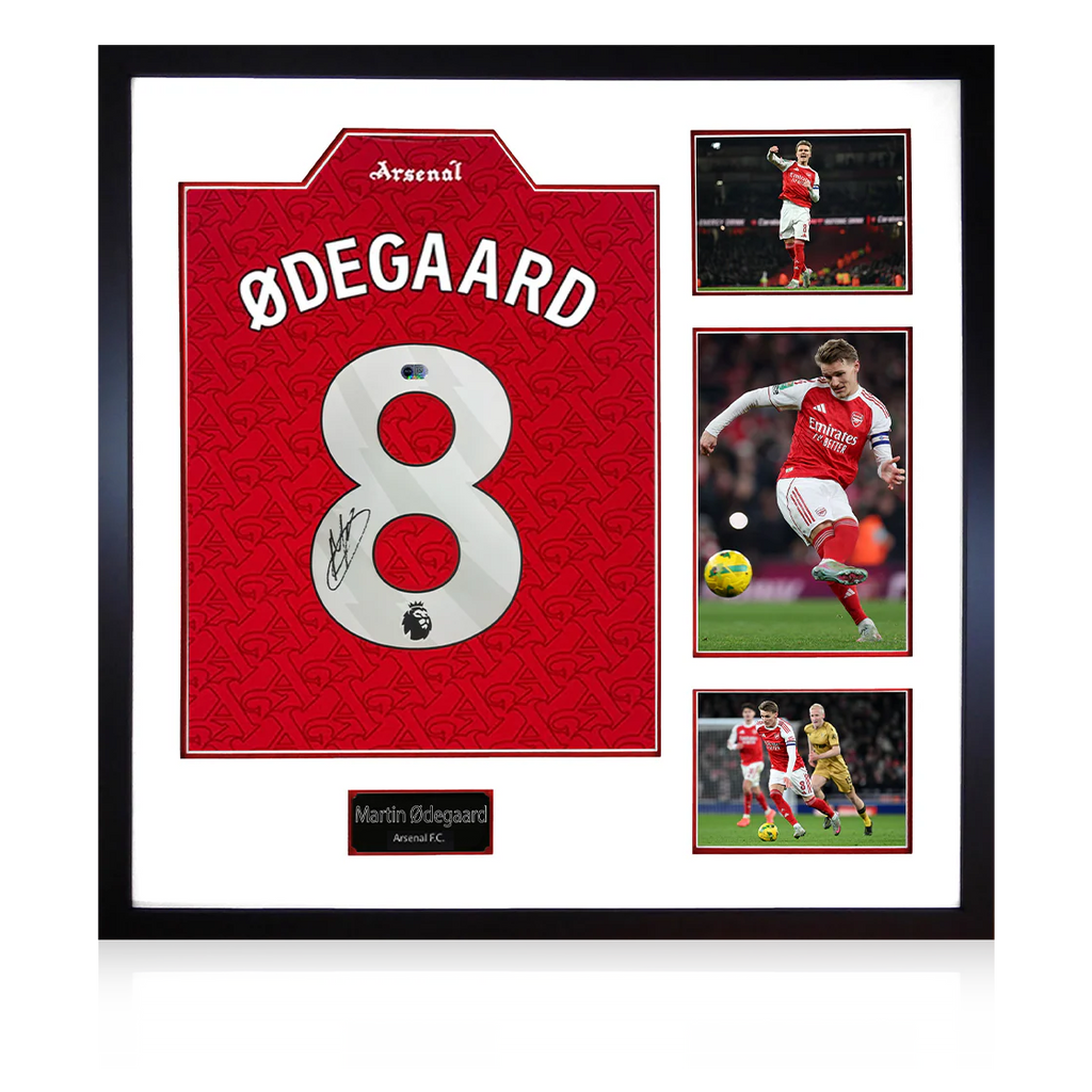 Martin Ødegaard Signed Arsenal Shirt Elite Frame (ACG Cert)