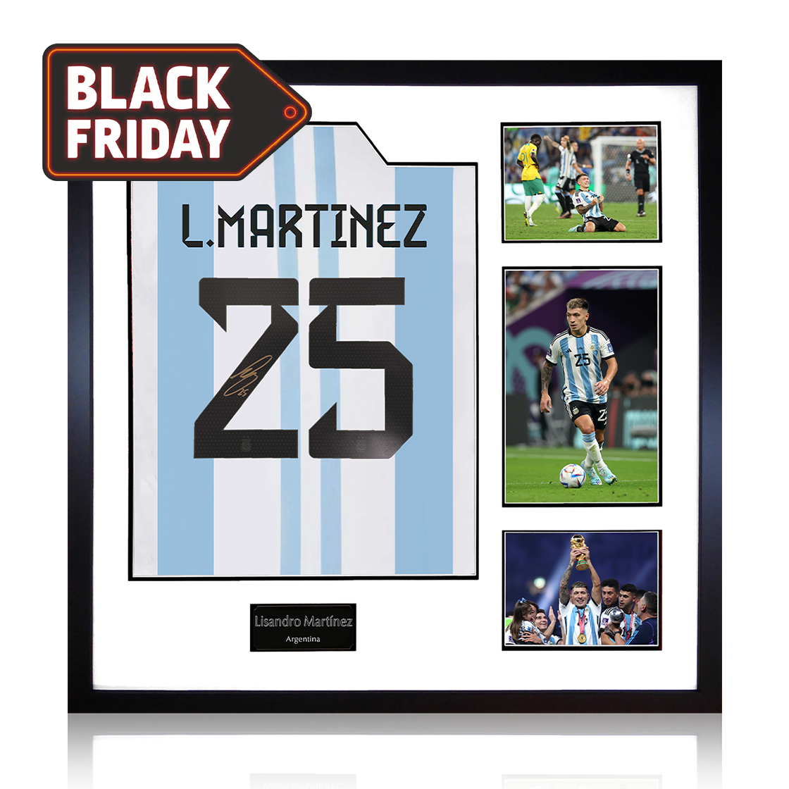 Lisandro Martínez Signed Argentina Elite Frame