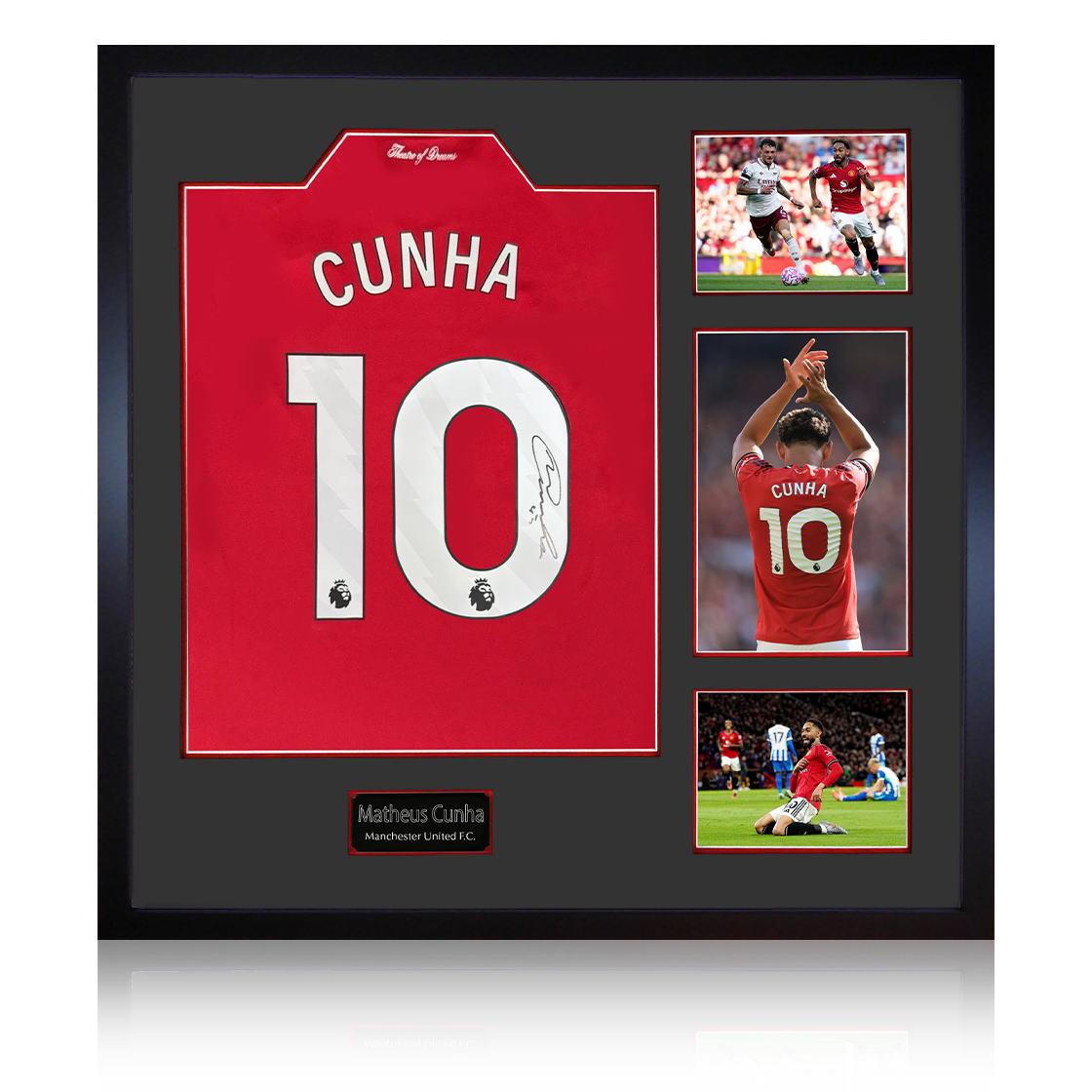 Matheus Cunha Signed Manchester United Shirt Elite Frame (ACG Cert)