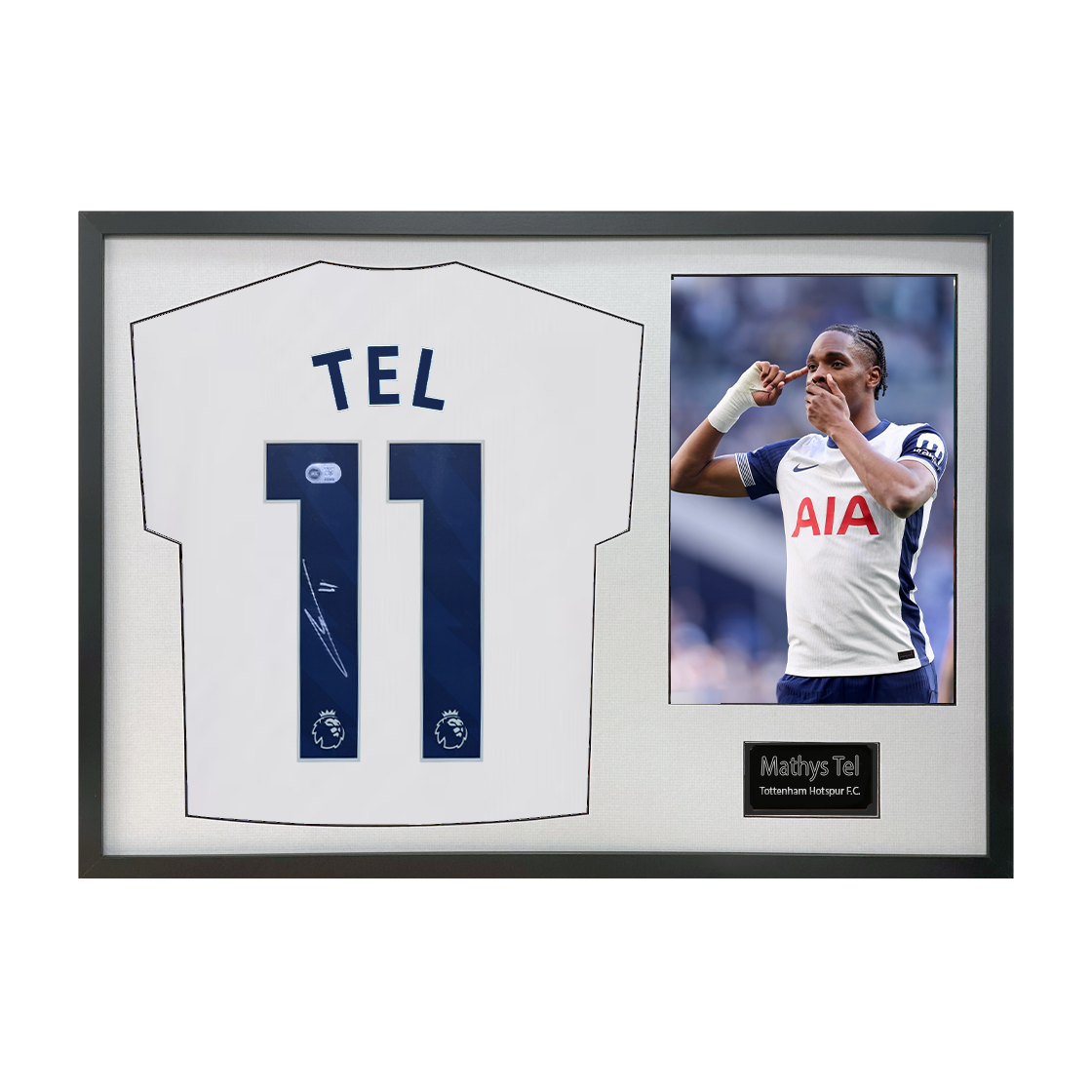 Mathys Tel Signed Tottenham Hotspur Shirt Classic Frame (ACG Cert)